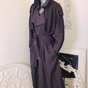 Trans-Atlantique Burgundy Trench Coat